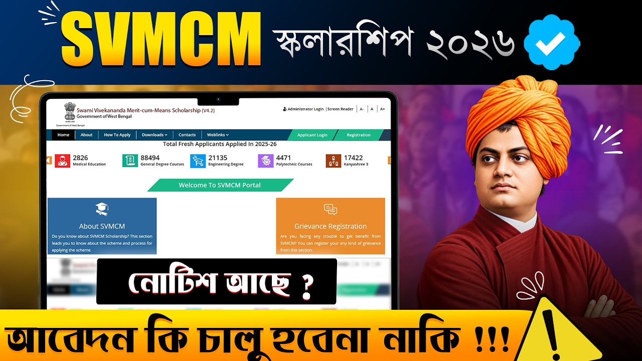 Swami Vivekananda Scholarship 2026-27: Apply শুরু কবে থেকে ? 💥 | SVMCM 2026 - 27 | Bikram Pal