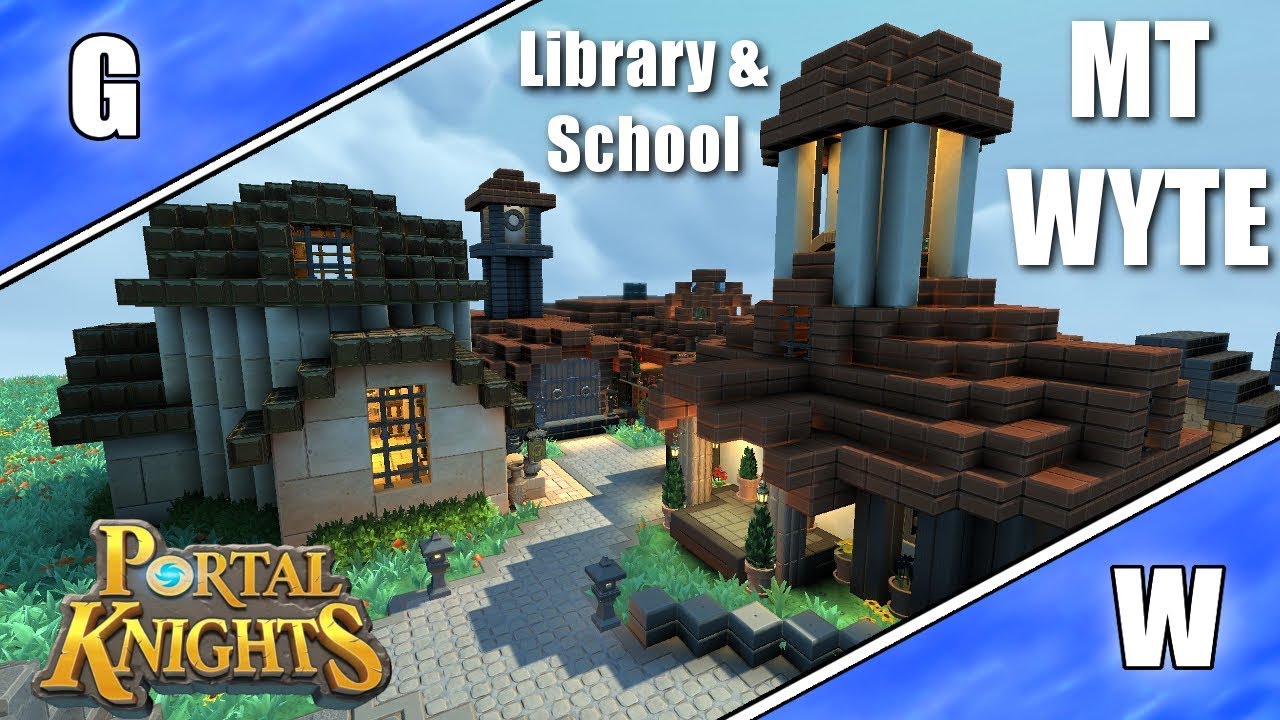 Mountain Build Update 10!!! - Library, School, & Springs Update!!! - Portal Knights 1.5.2