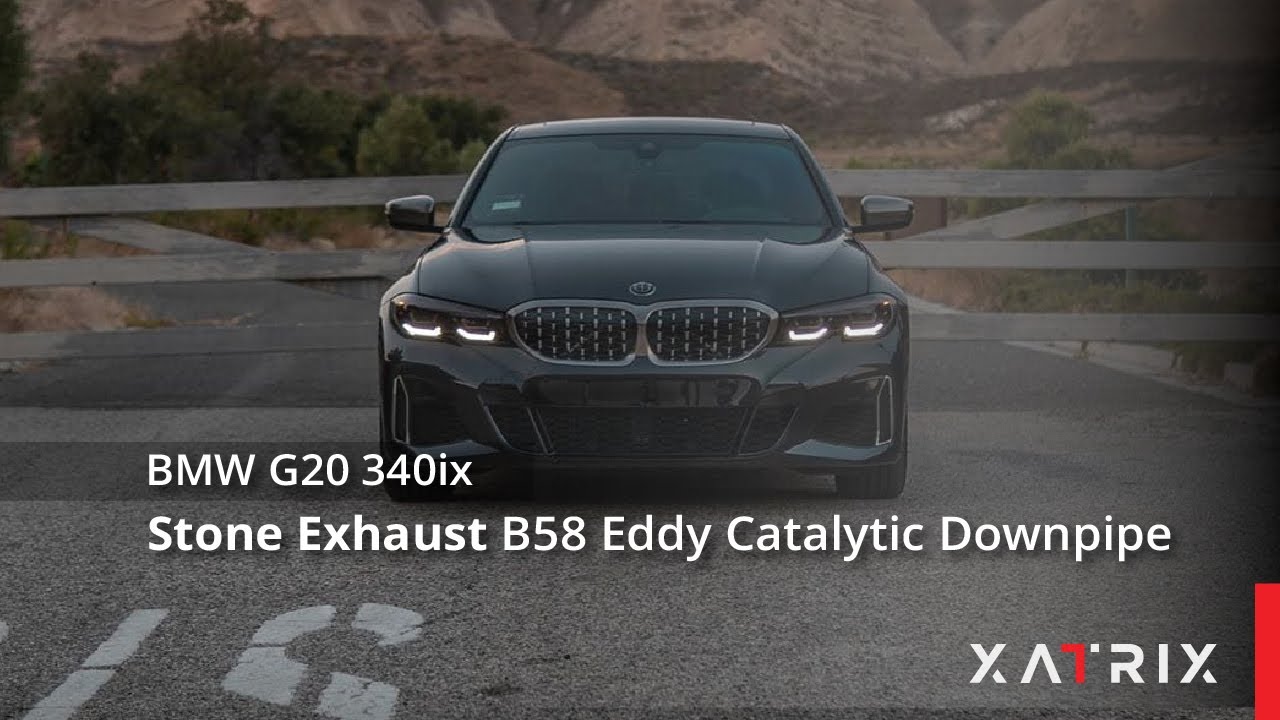 Stone Exhaust B58 Eddy Catalytic Downpipe on BMW G20 340ix  [Sound clips and test drive]