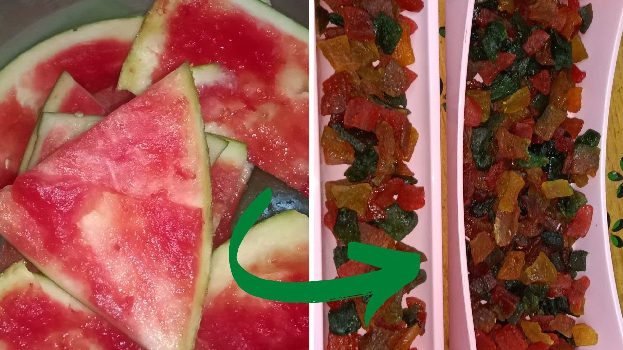 مش هترمي قشر البطيخ بعد كده هتعملي منه فواكه مجففه و جيلي كولا و سكاكر وفري و دلعي اولادك