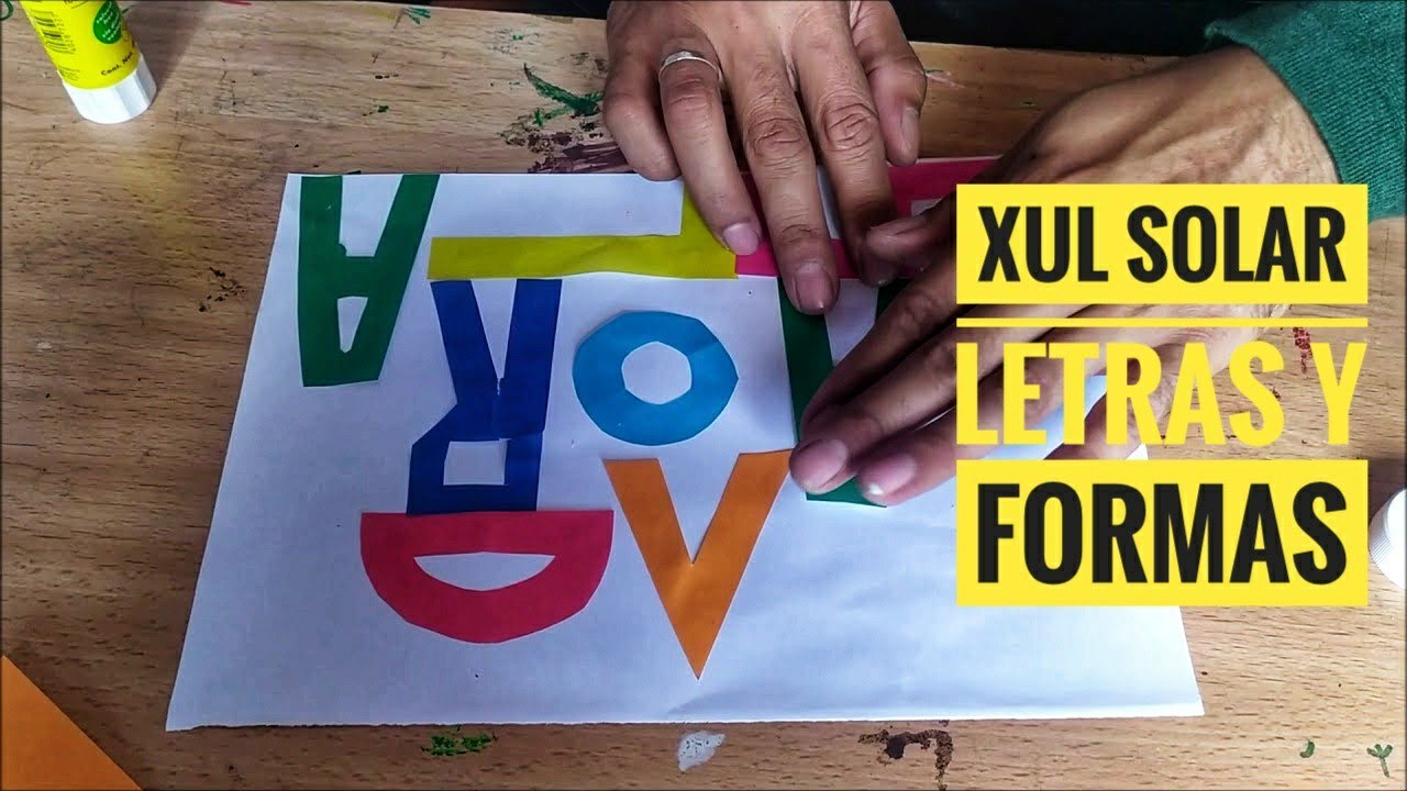 ⚡ Letras y formas, la obra de Xul Solar, ✔️arte para niños/as, collage con letras de nuestro nombre