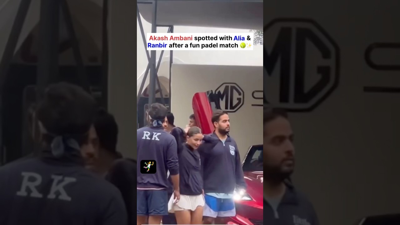 Post-Padel Hangout! Akash Ambani with Ranbir Kapoor & Alia Bhatt 🎾✨ Sporty Evening Vibes