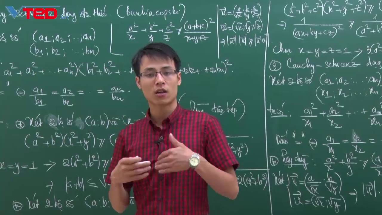 Vted.vn - Lý thuyết tổng quan về Bất đẳng thức Cauchy -Schwarz và áp dụng thầy Đặng Thành Nam