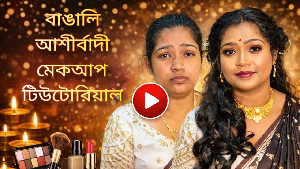SIMPLE FACE TO ASIRWADI LOOK ✨|| BANGALI MAKEUP TUTORIAL 😳