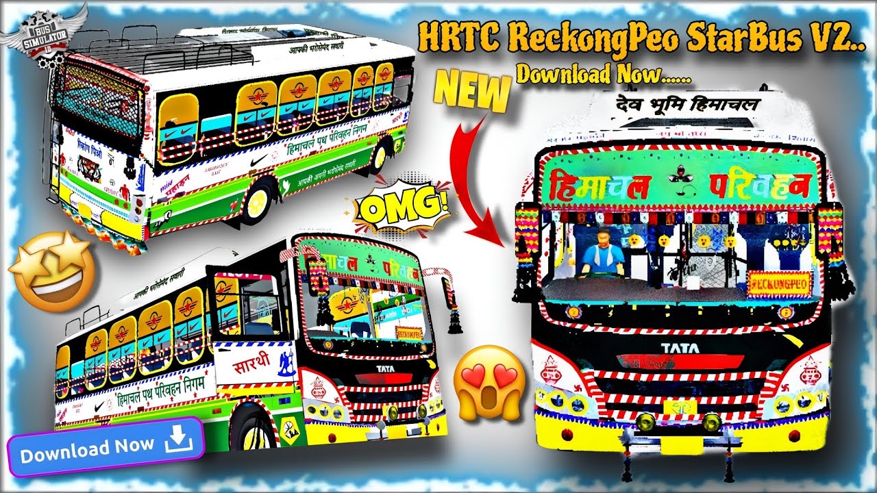 HRTC Reckongpeo Star Bus V2 Mod and Skin ❤️||Star Bus|| Super Modified Bus Skin..Download Now❤‍🔥
