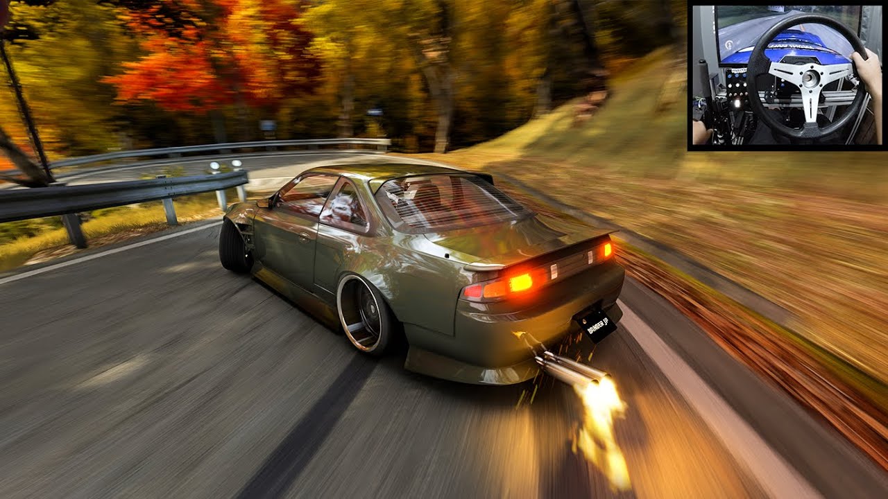 Nissan S14 Touge Drifting l Assetto Corsa (CAMMUS - Steering Wheel Gameplay)