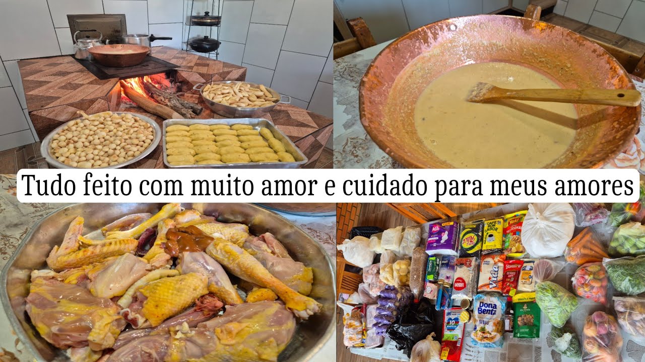 Preparando muitas delícias pra levar para minhas filhas/ mãe que ama, cuida♡
