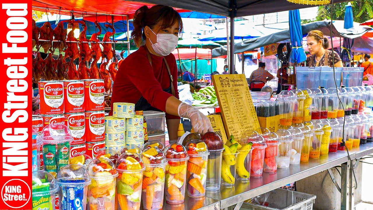 ผู้ชายขายน้ำ | Fruit Smoothie -  // THAi STREET FOOD 🍉🍍🥝 | KiNG Street Food