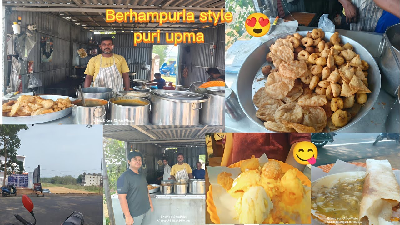 Polasara #food berhampuria puri upma in polasara