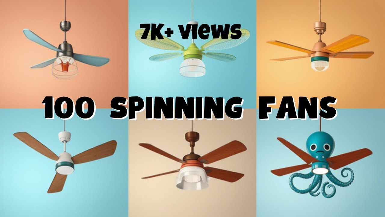 Spinning Fan Collection | 100 Fans in One Video bonus at the end for kids, toddlers, kindergarteners