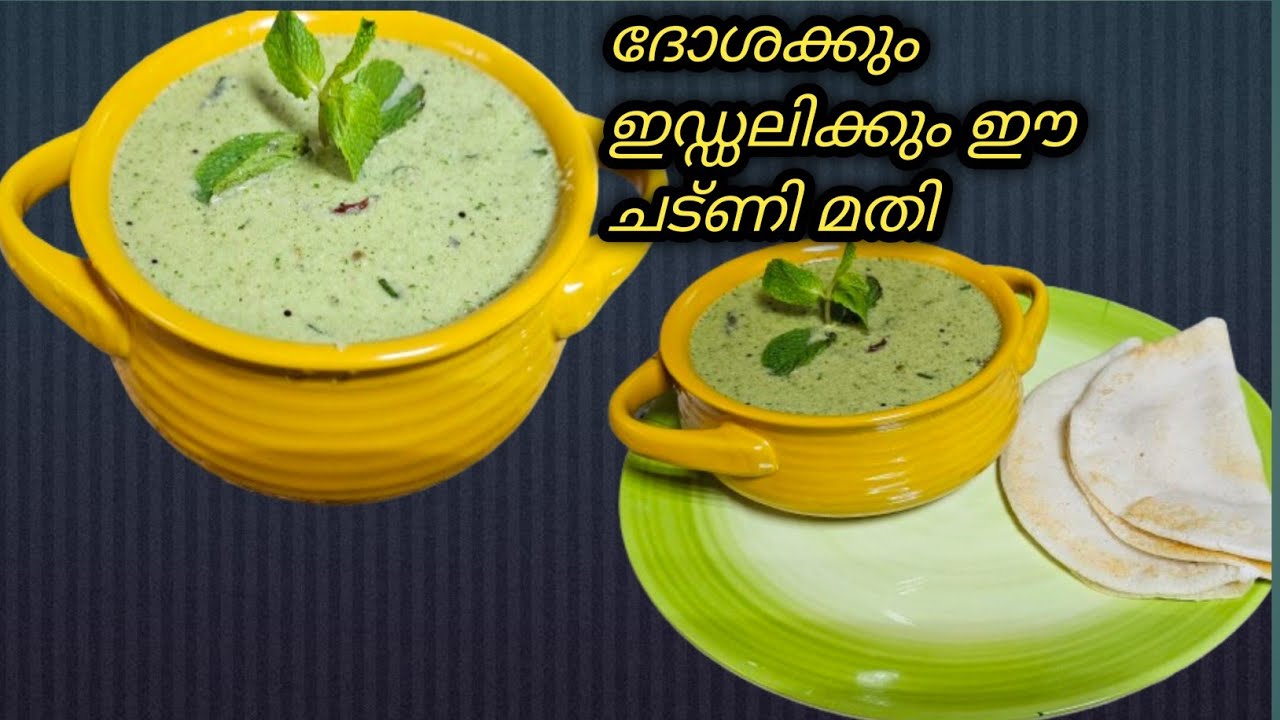 വളരെ എളുപ്പത്തില്‍ ദോശക്കും ഇഡ്ഡലിക്കും ഒരു ചട്ണി/പുതിന ചട്ണി/Mint ചട്ണി