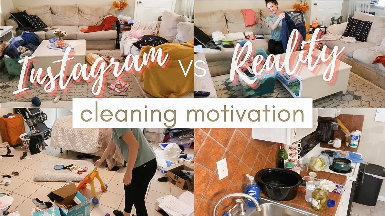 Instagram Vs Reality: Cleaning Motivation For Moms | Messy Clean With Me | Cleaning With Kim