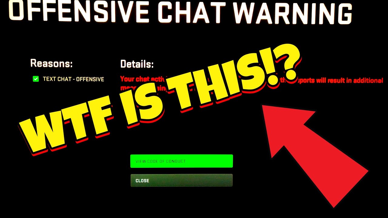 WHAT IS AN OFFENSIVE CHAT WARNING?? IT'S COD's NEW TOXIC CHAT SOLUTION