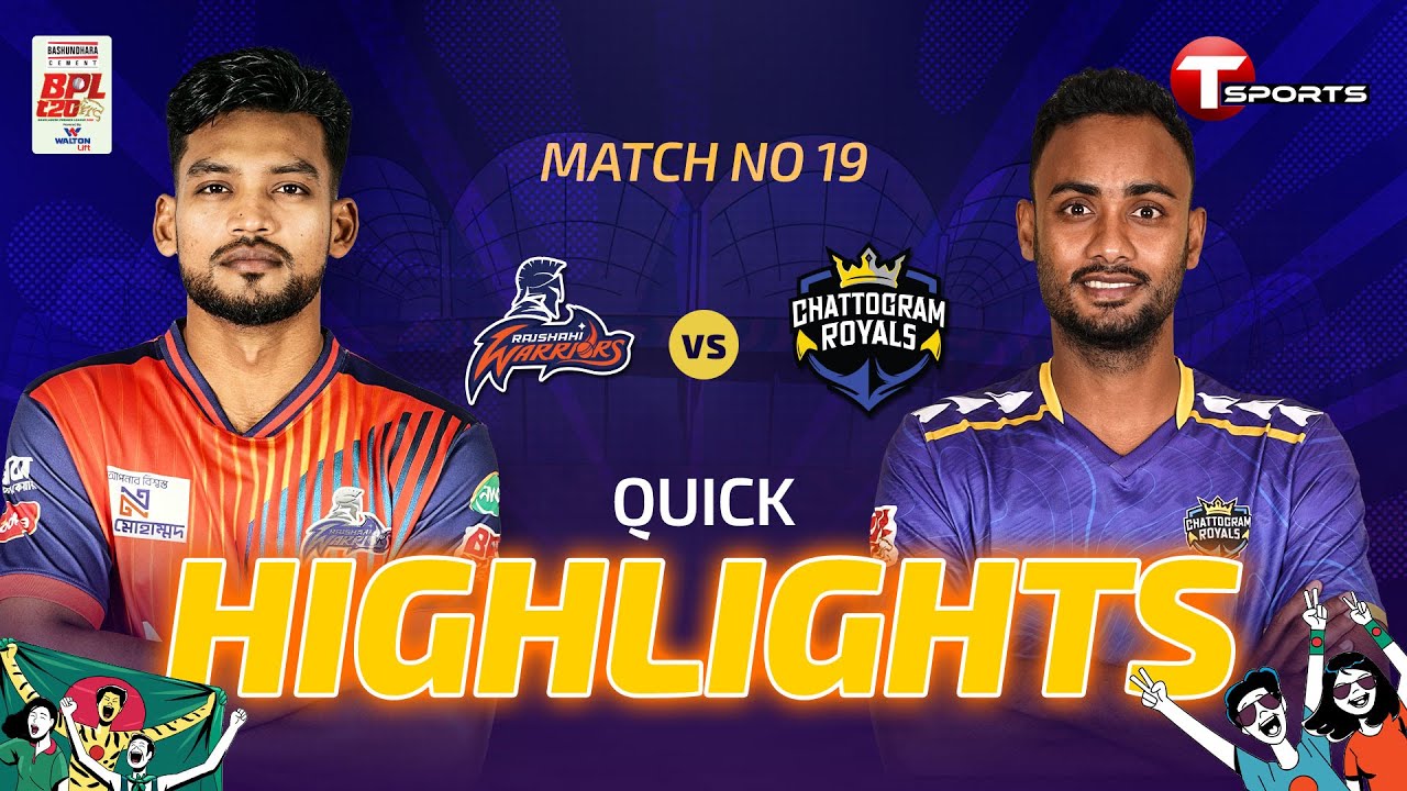 QUICK HIGHLIGHTS | Chattogram Royals vs Rajshahi Warriors, 19th Match | BPL 2026 | T Sports