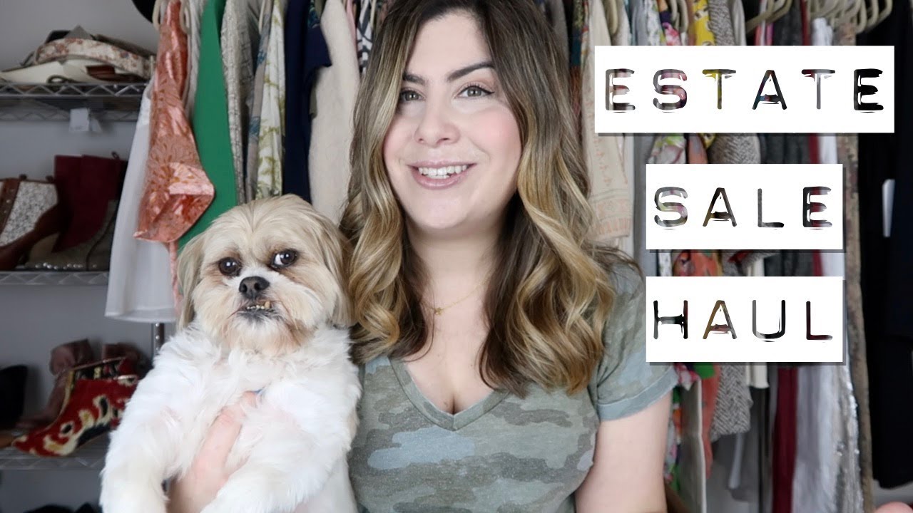 Shopping in an Anthropologie Buyers closet | Estate Sale Haul