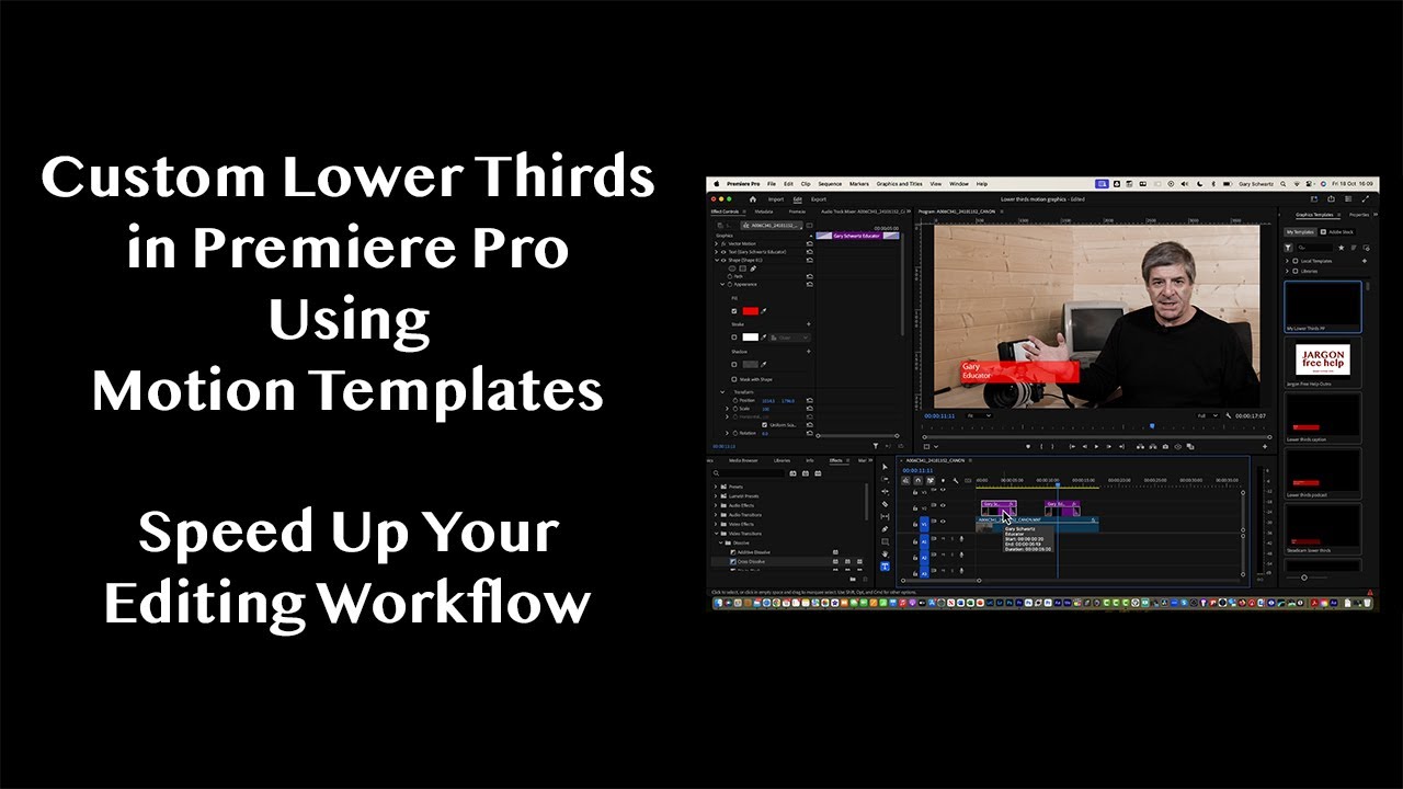 Speed Up Your Editing Workflow in Premiere Pro Using Motion Graphics Templates for Lower Thirds