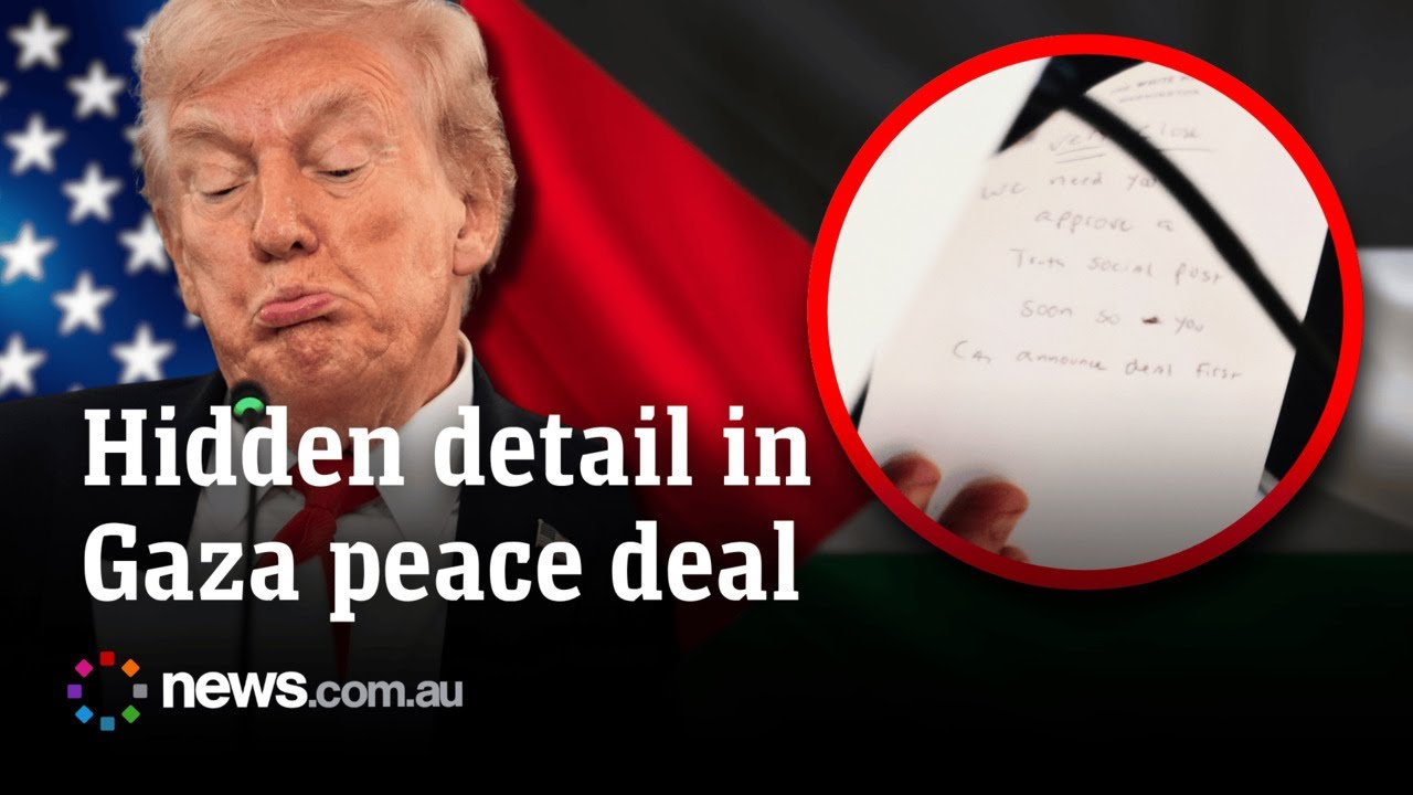 Important detail hidden in Trump Gaza peace plan sign-off