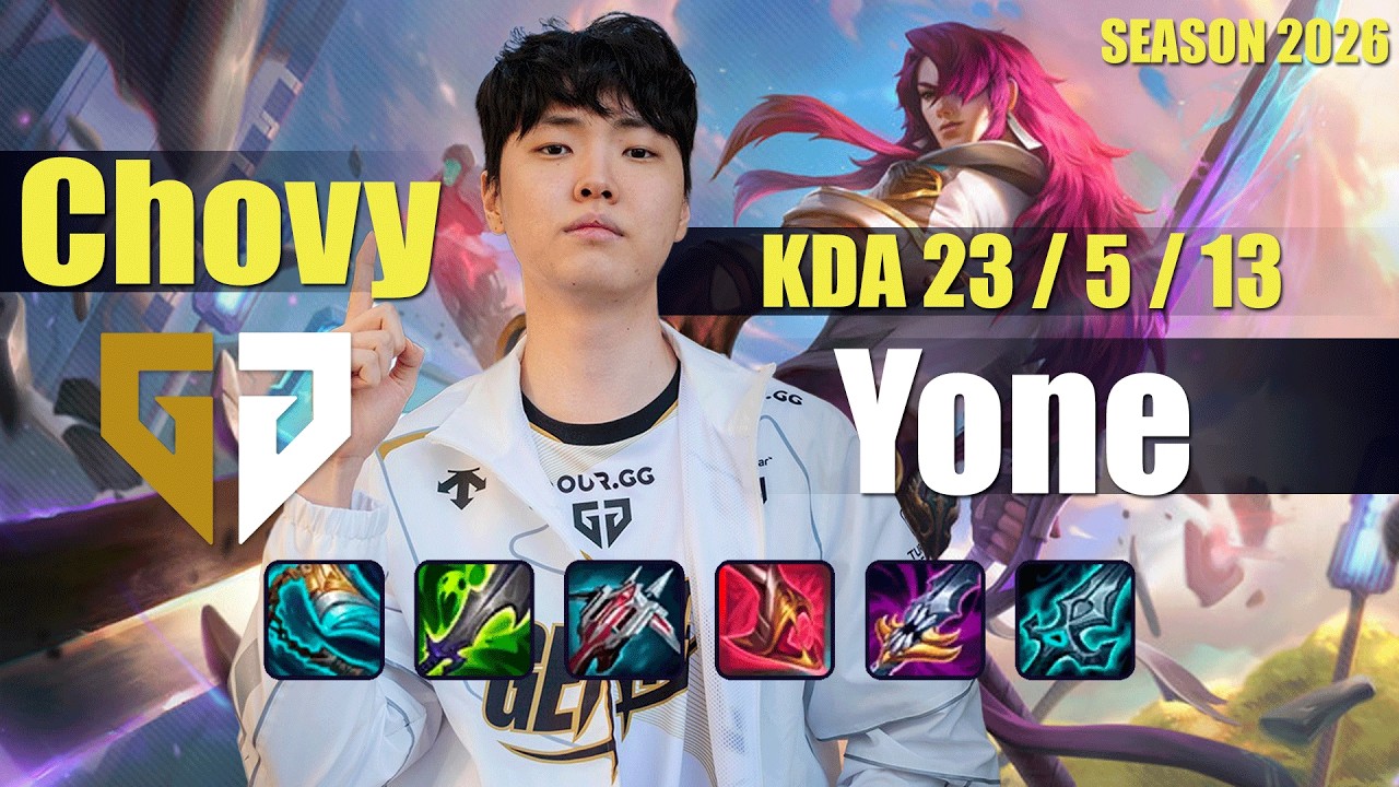 GEN Chovy YONE vs AKALI Mid - Patch 26.11 KR Ranked | lolrec