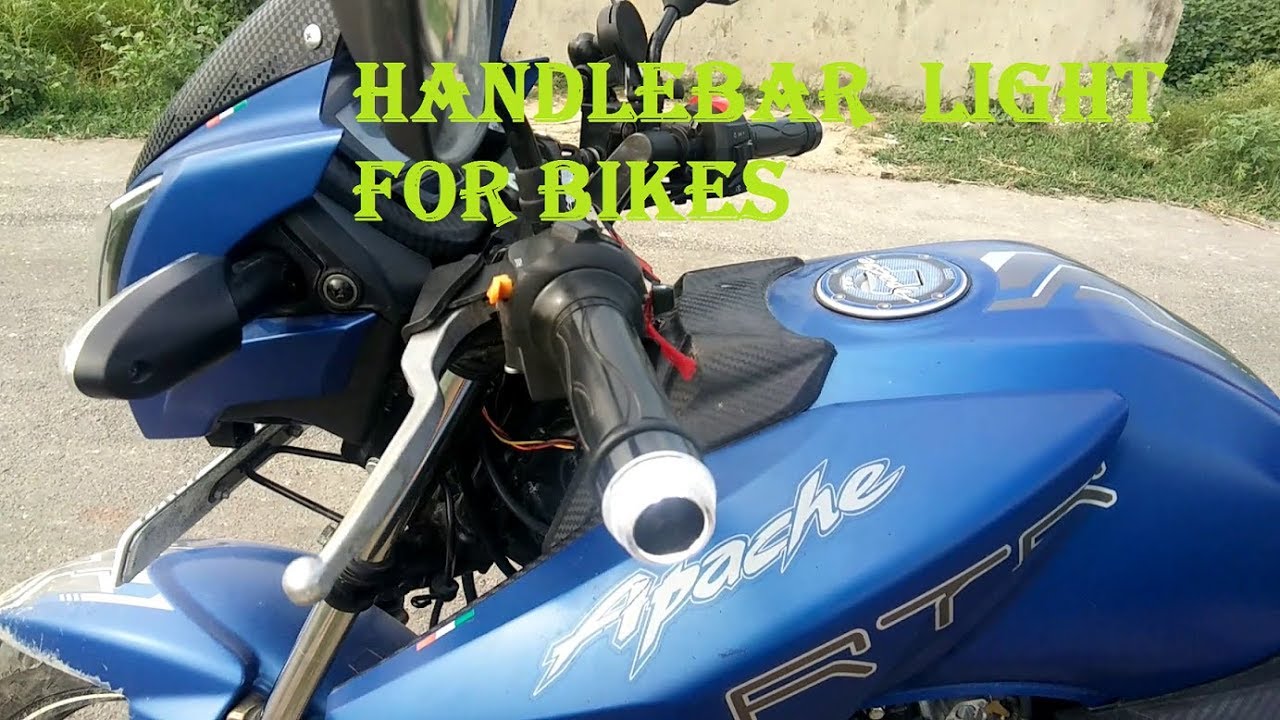 Handlebar Light Installing in TVS APACHE & All Bike || #BR09Biker
