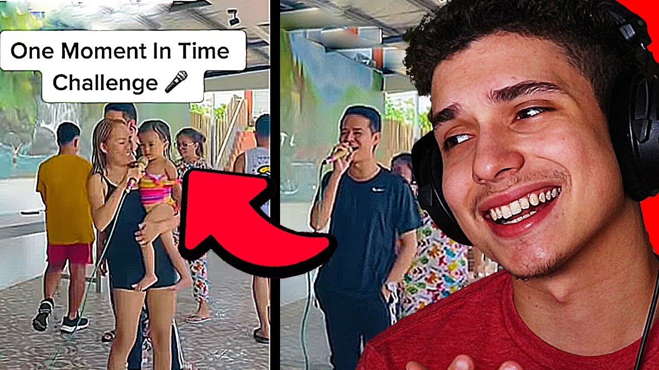 Another FILIPINO Mic Sharing KARAOKE Challenge but its 'One Moment In Time' 😳