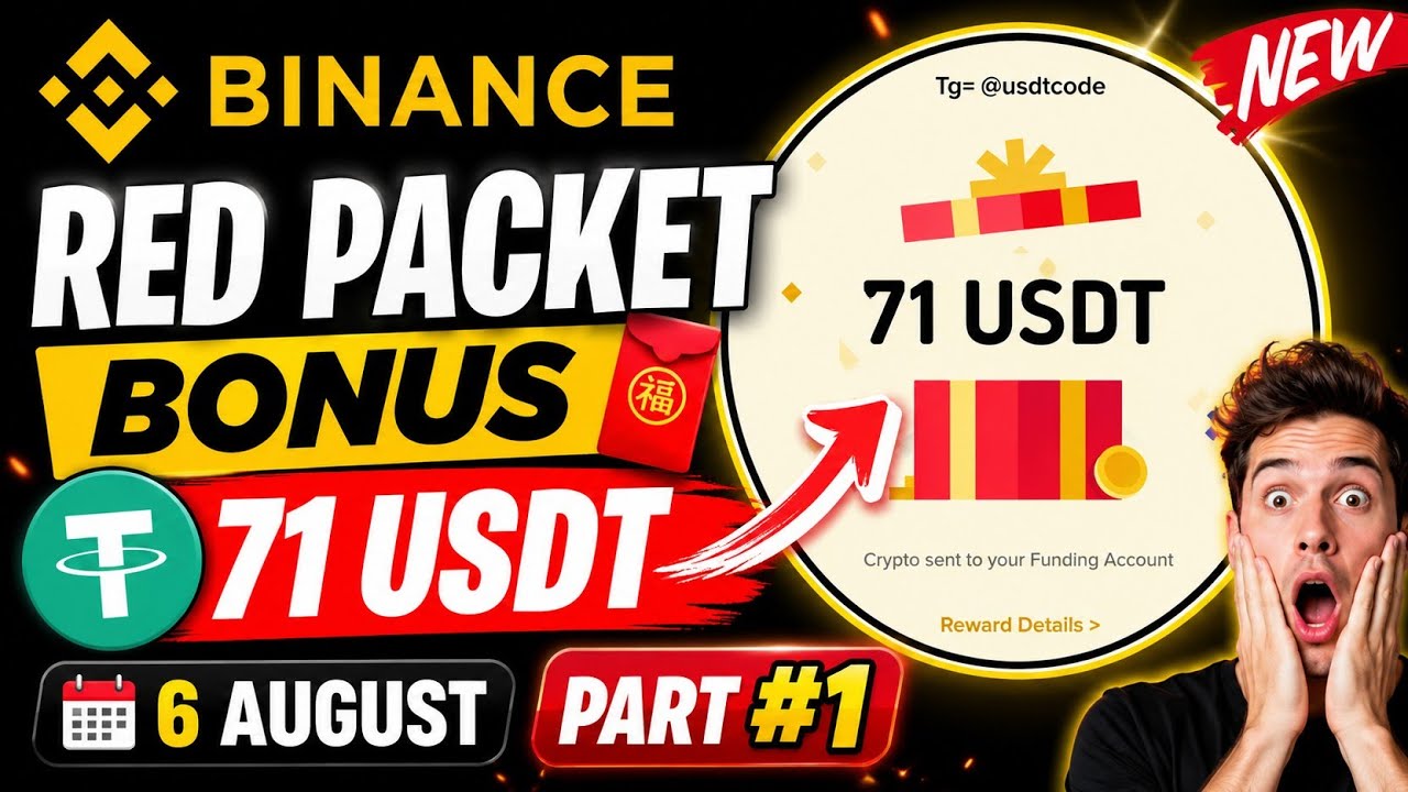 🔥 Binance Red Packet Code Today | USDT Bonus on Binance 💰 | August 6, 2026 | Part #1