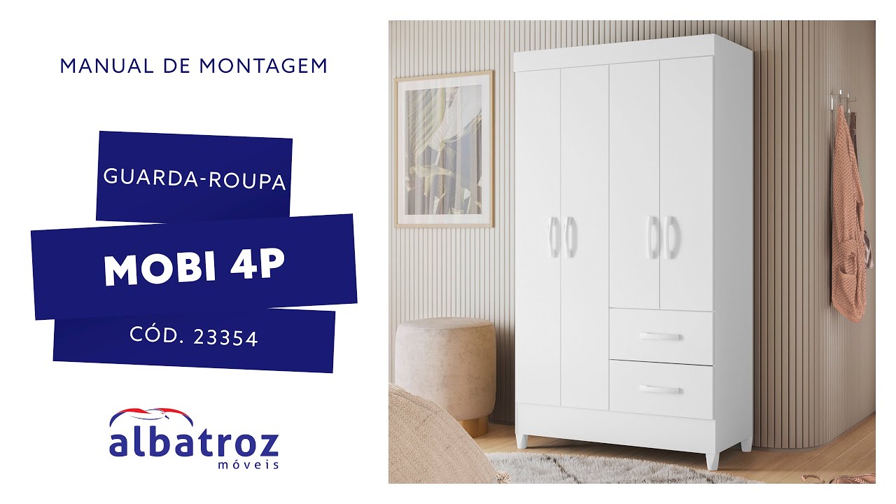 Montagem do Guarda-Roupa Mobi 4 Portas 🛠️