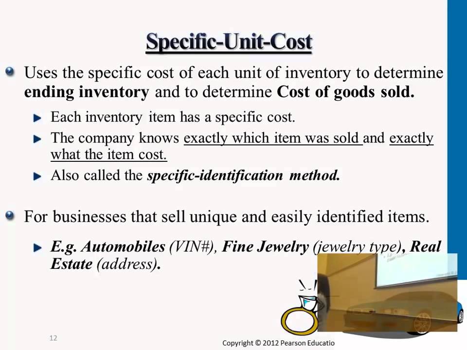 Specific Unit Cost - Professor Victoria Chiu