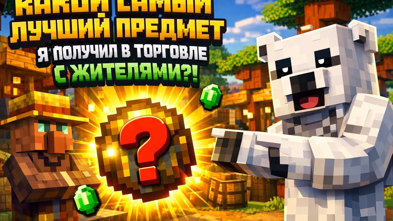 Какой самый лучший предмет я получил в торговле с жителями?! | Polar Minecraft