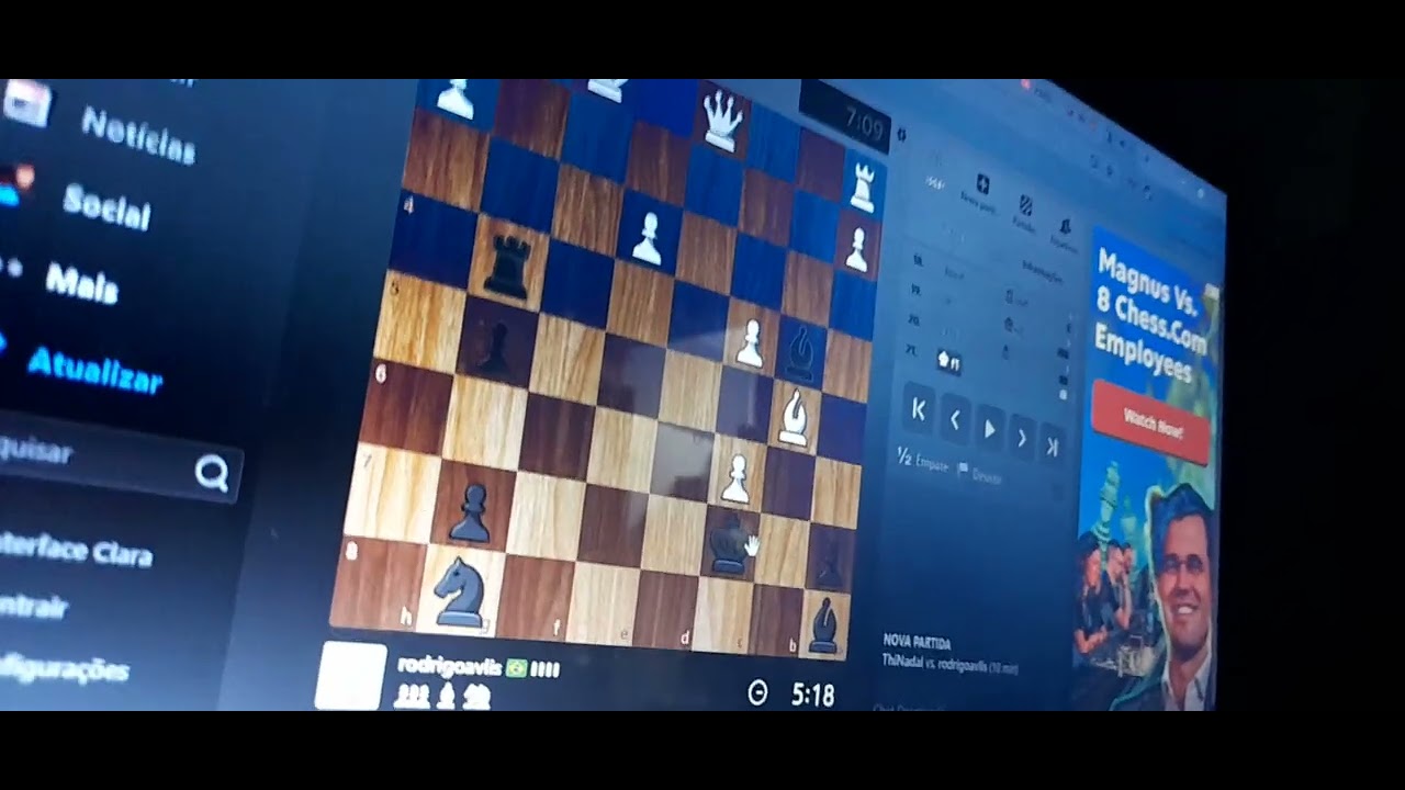 Partida online de Xadrez com Thiago! Quem ganhou?