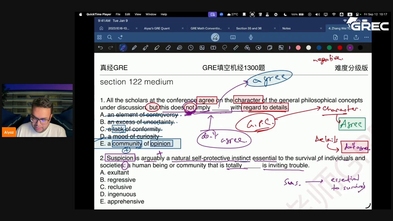 GRE Verbal Reasoning &ndash; Text Completion from KMF