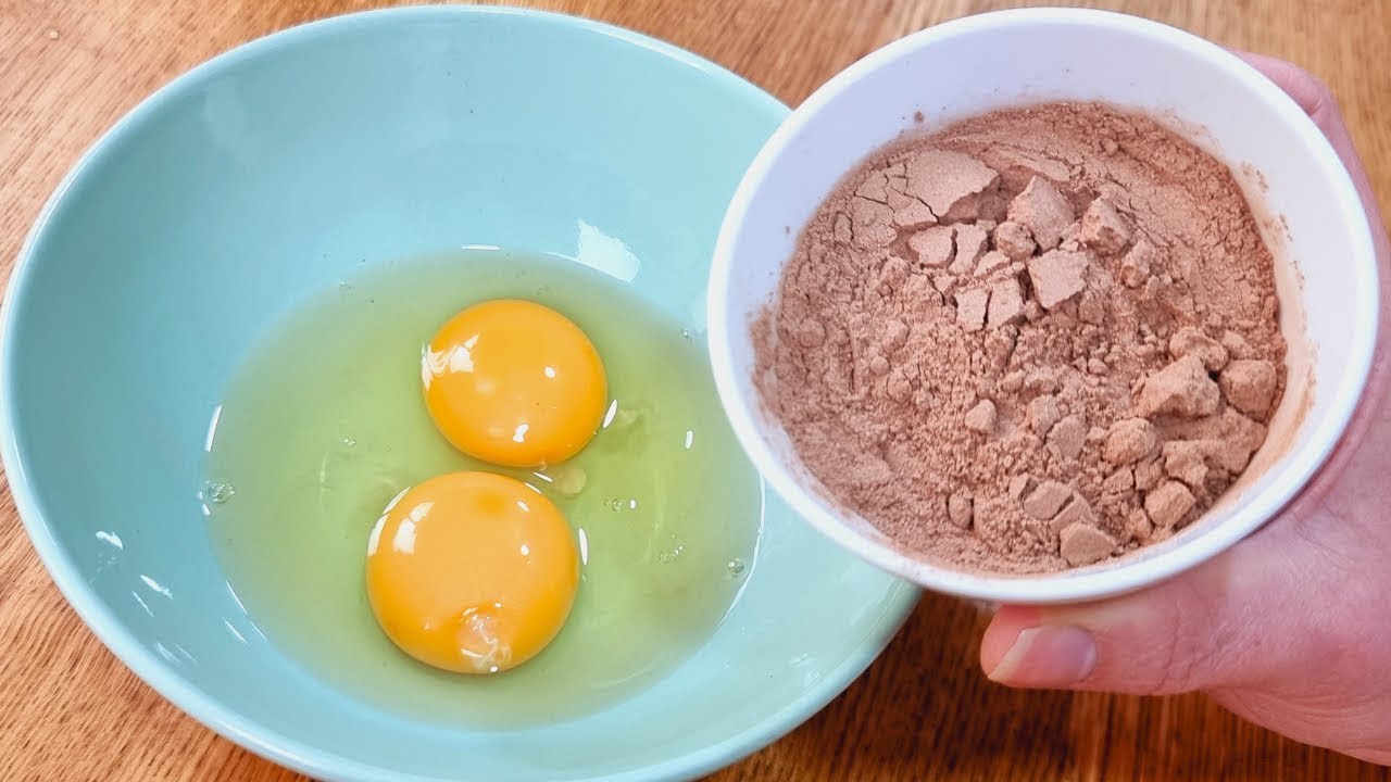 DON'T EAT BREAD, Mix EGG with CHOCOLATE! Low Carb, Few Calories, Easy and Quick - YOU'LL LOVE IT