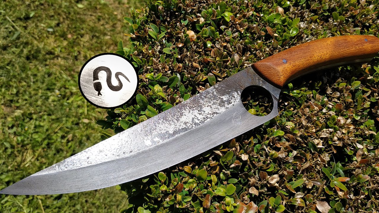 🔪 FABRICATION COUTEAU A PARTIR GUIDE DE TRONÇONNEUSE 🗡️