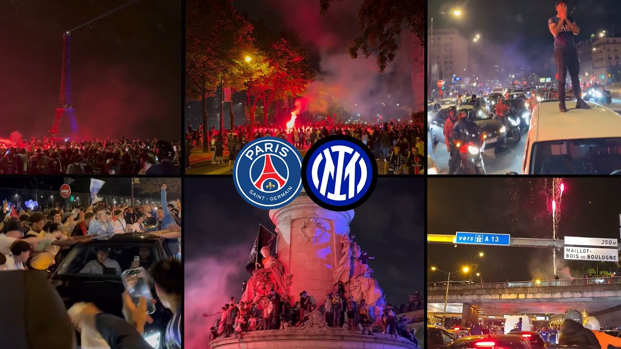 Absolute Chaos In Paris As PSG Fans Celebrate Winning The Champions League For The First Time