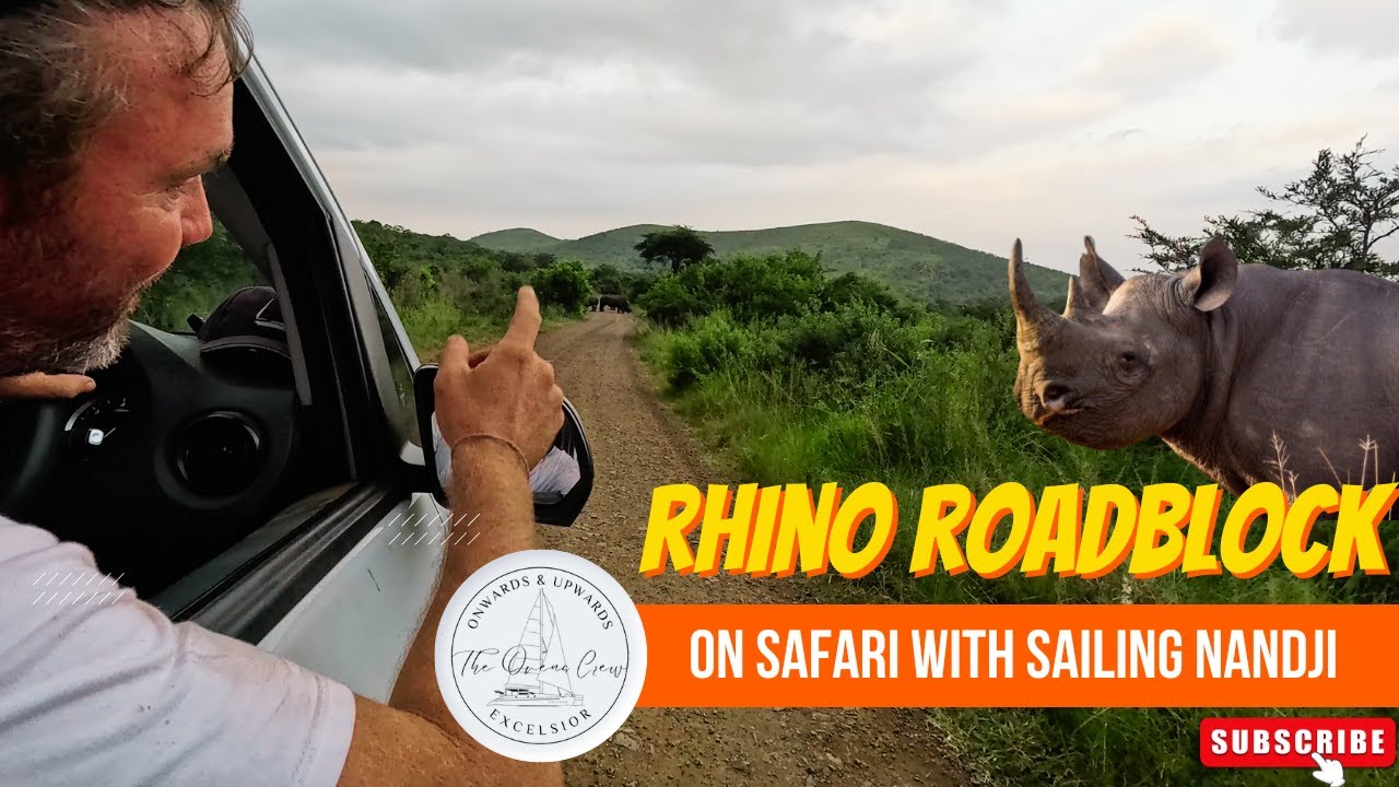 Ep 112 - Rhino Roadblock - On Safari with Sailing Nandji - SOUTH AFRICA