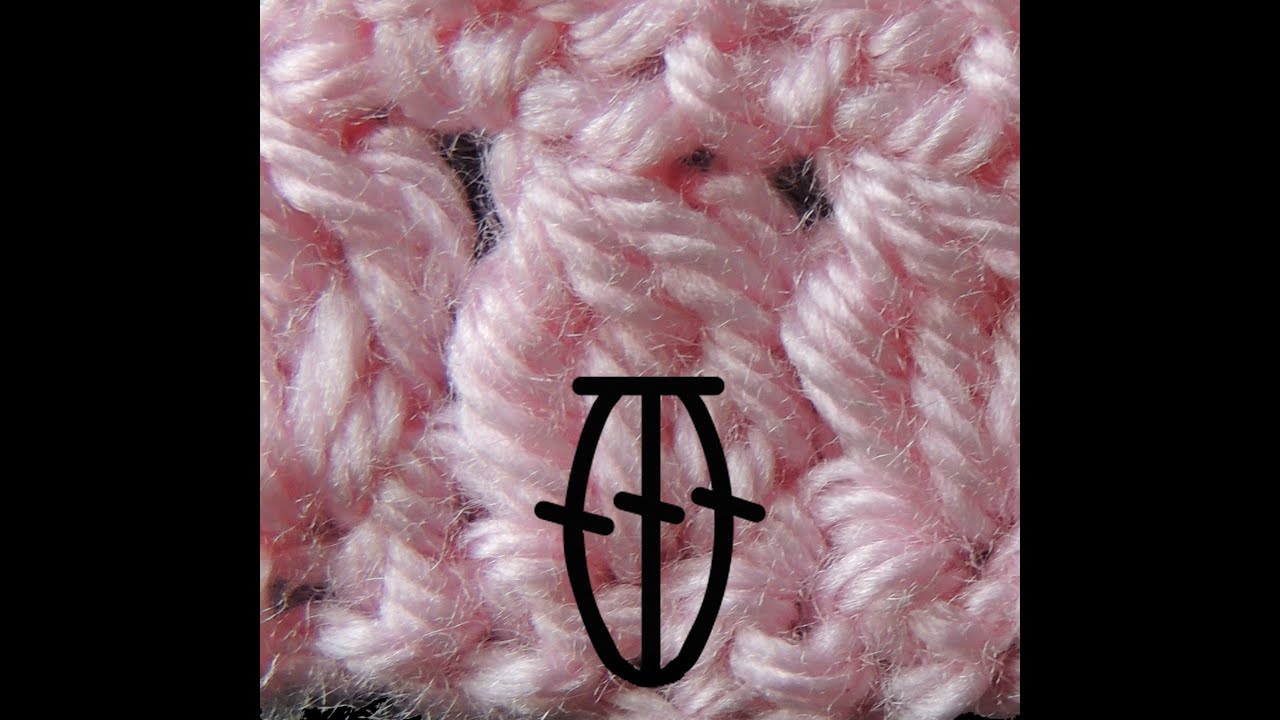 Curso Basico de Crochet : Tres puntos altos cerrados juntos en un mismo punto