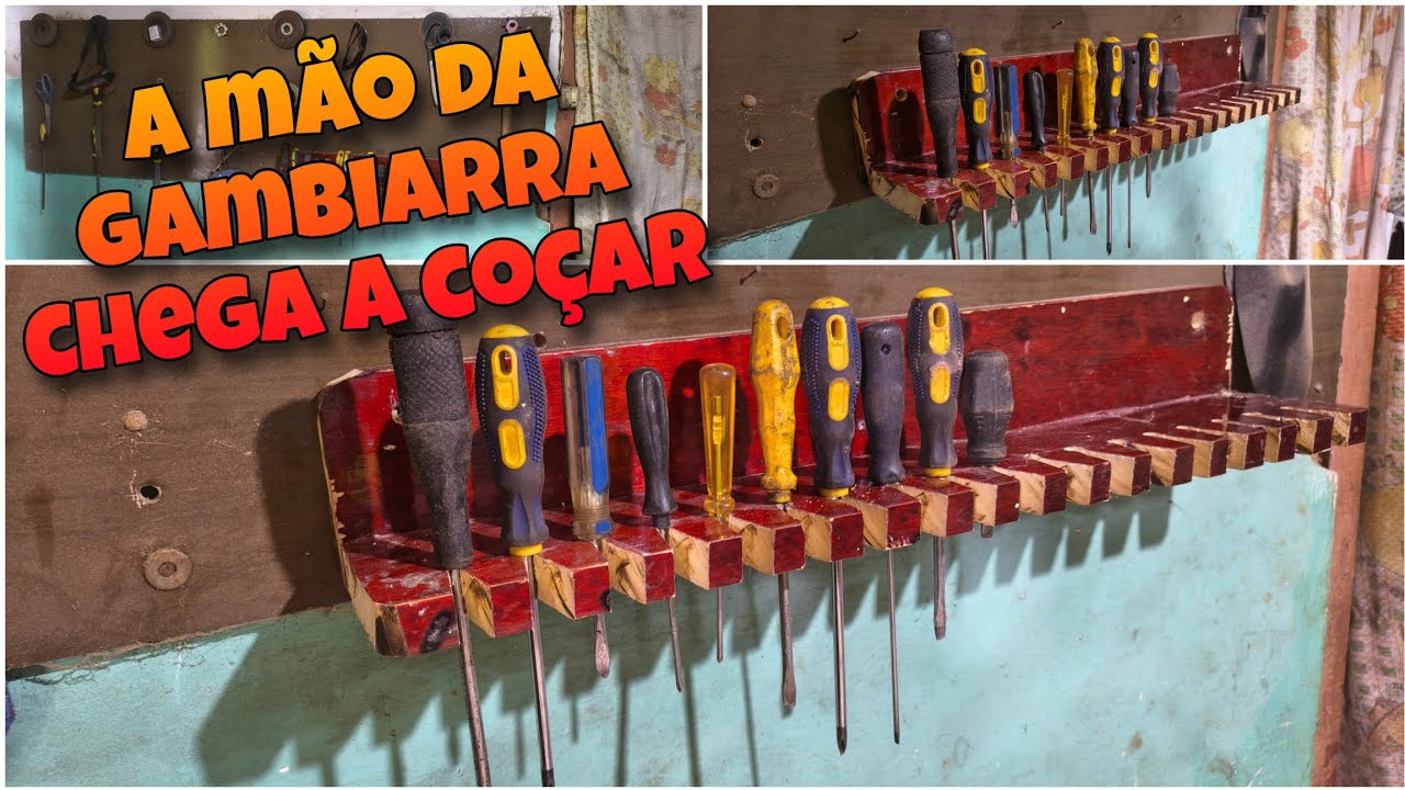 Como fazer um porta chave de fenda pra sua oficina 