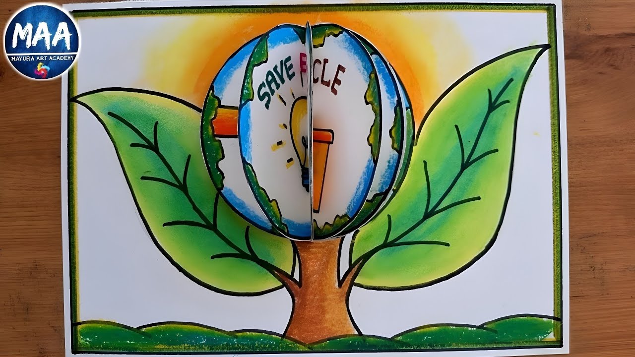World earth day drawing | Save Earth project drawing | Earth day poster drawing | #earth
