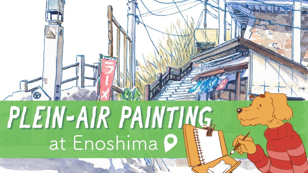 Plein-Air painting at Enoshima