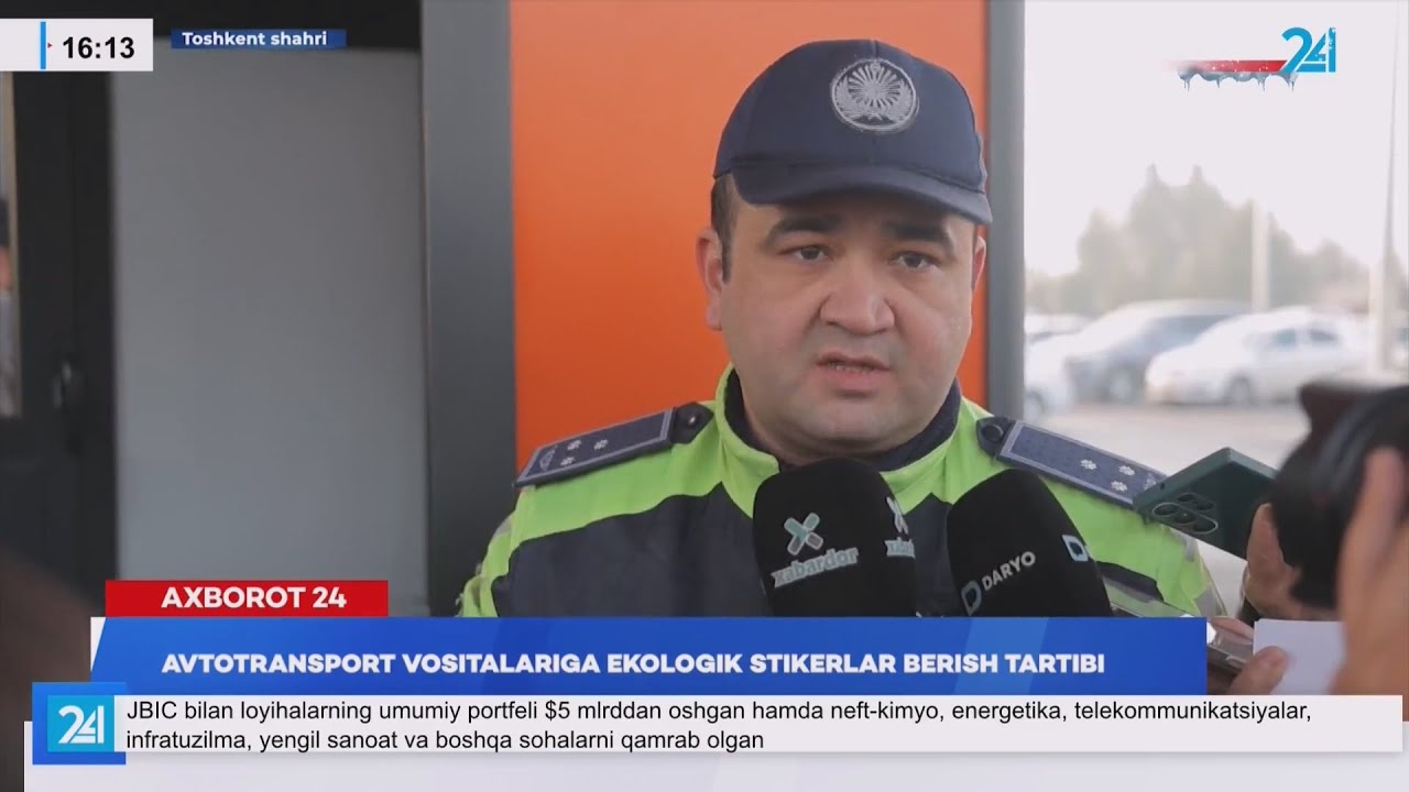 Avtotransport vositalariga ekologik stikerlar berish tartibi (Toshkent)