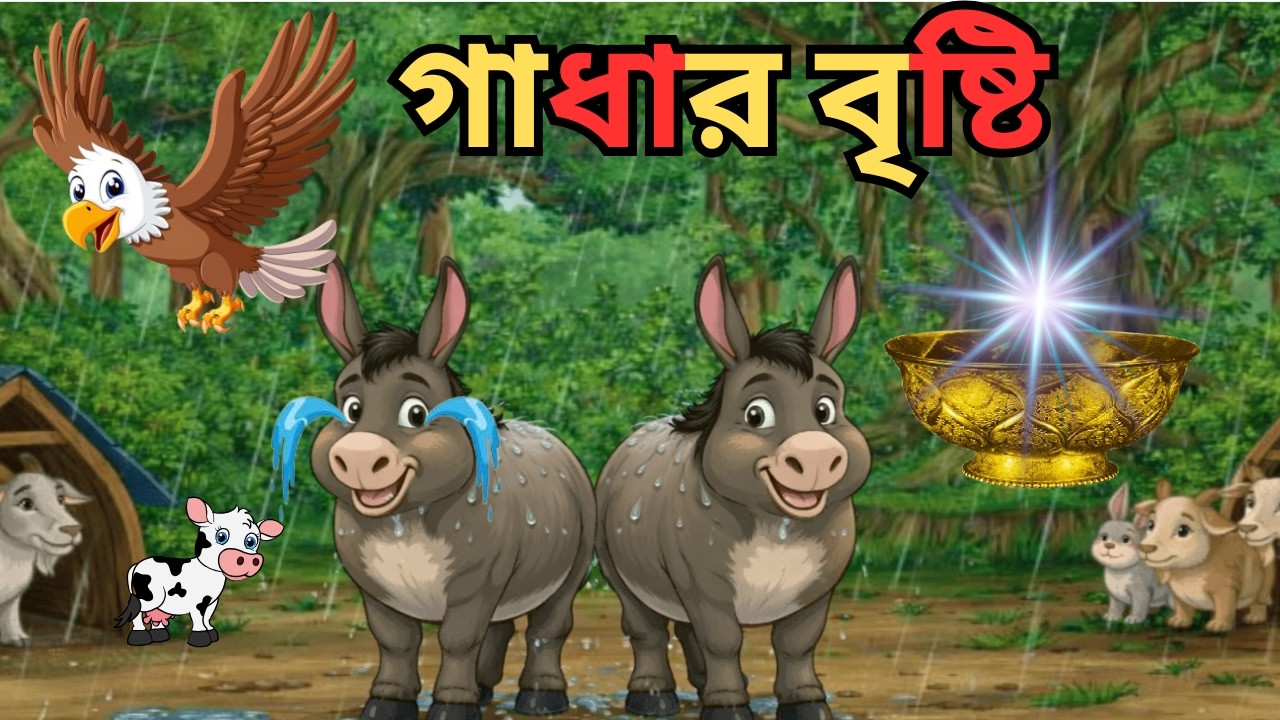 গাধার বৃষ্টি /gadhar bisti / bangla cratoon / village craton story / Kids Cartoon Bangladesh
