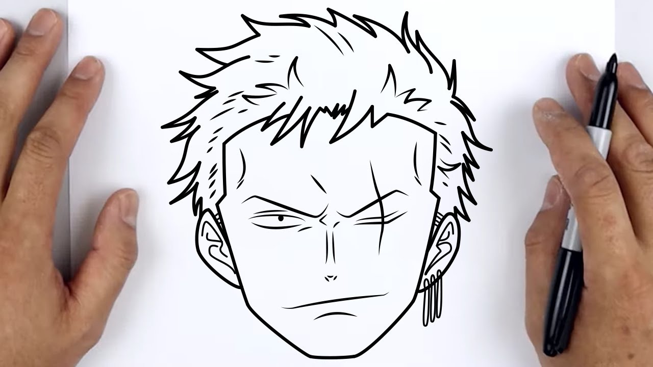 HOW TO DRAW RORONOA ZORO | One Piece - Easy Step By Step Tutorial For Beginners