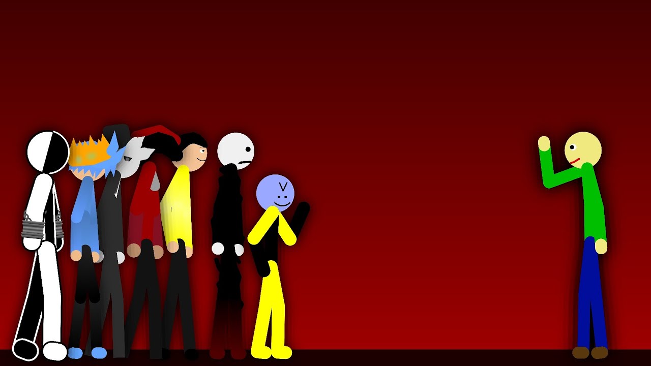 YouTubers Playing Baldi's Basics | Stickman Animation