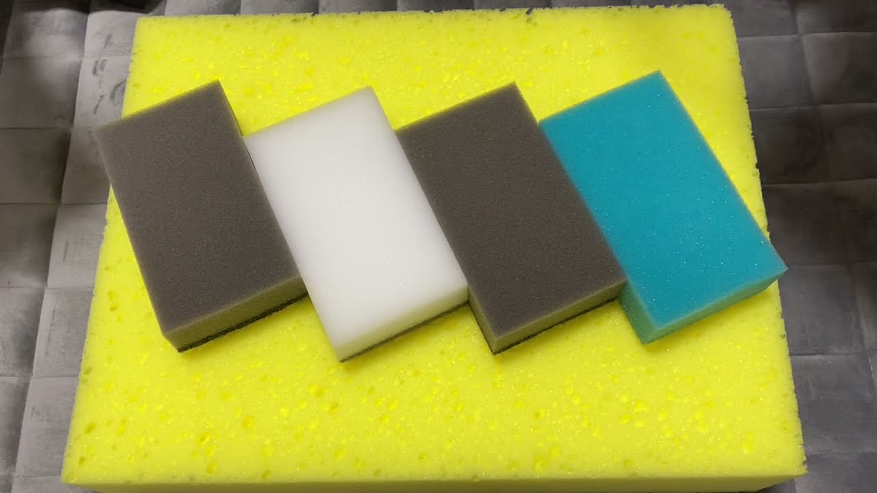 【ASMR】New kitchen sponges rubbing,scratching,ripping😍新しいキッチンスポンジを擦る、削る、ちぎる！😍