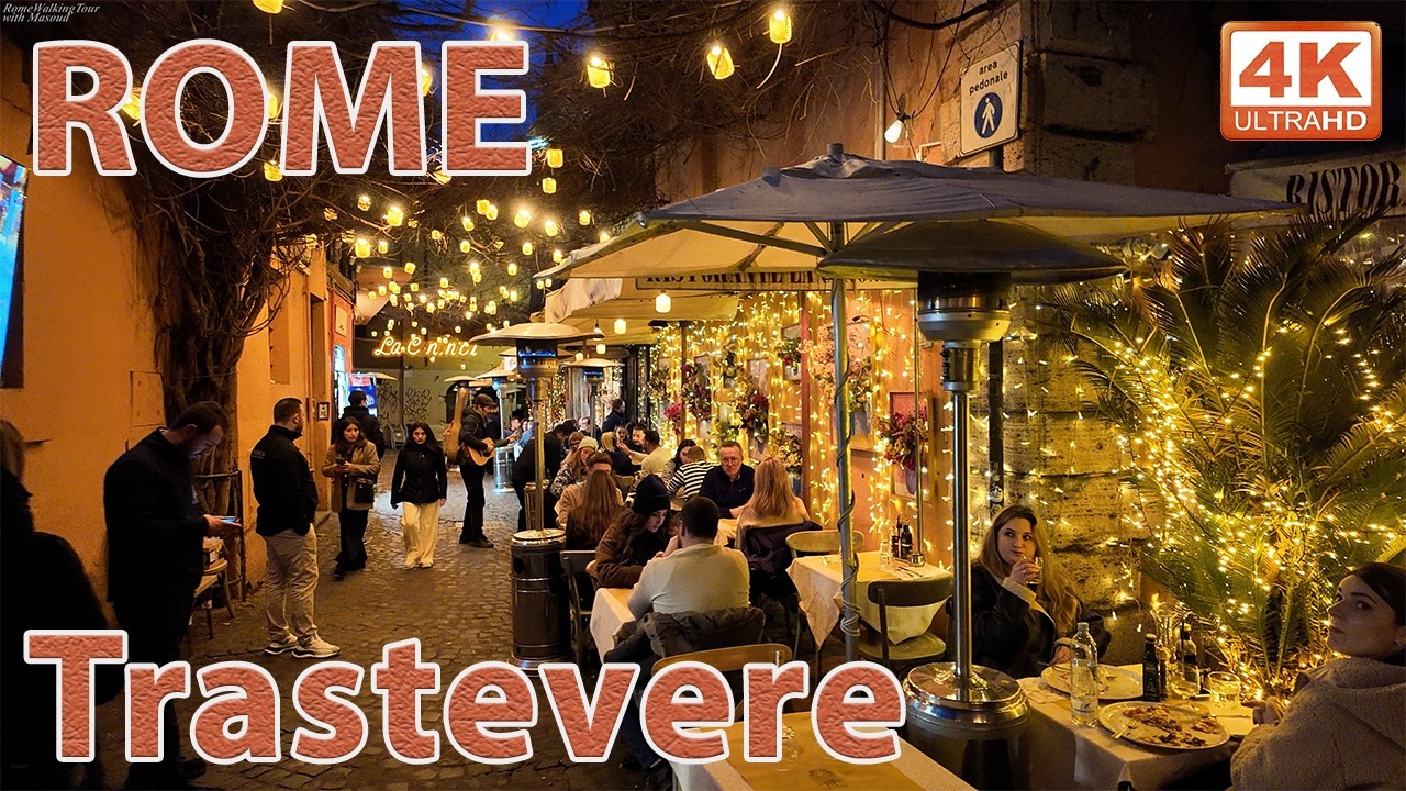 An Evening in Trastevere | Rome Night Walk | Jan 2026 | 4K