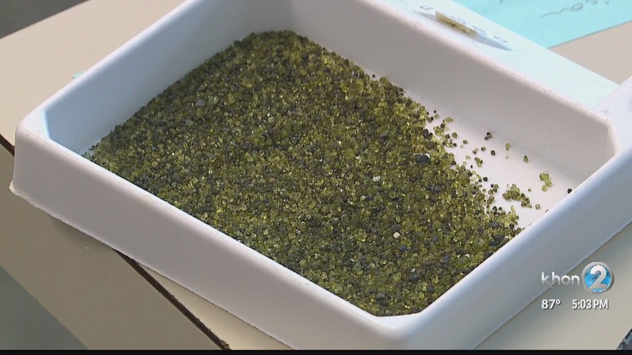 Olivine crystals not shooting from Kilauea eruptions