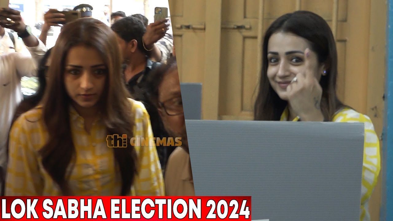 Trisha 😍Casted Her Vote Lok Sabha Election 2024 with her Mother