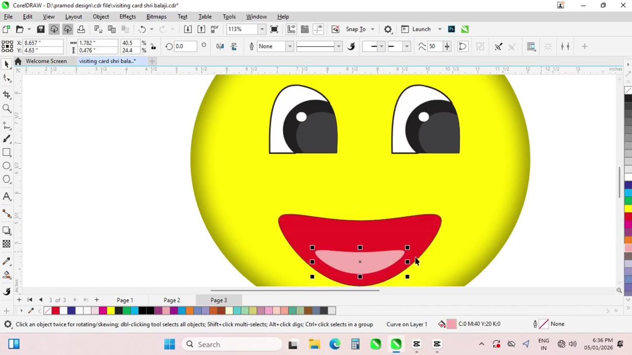 simple emogy kaise banate hai, #coreldrawtutorial #graphicdesign #howtodesignattractivepostincanva