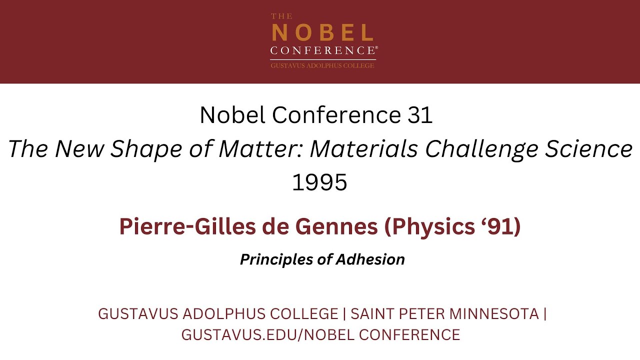 Pierre-Gills de Gennes - Principles of Adhesion