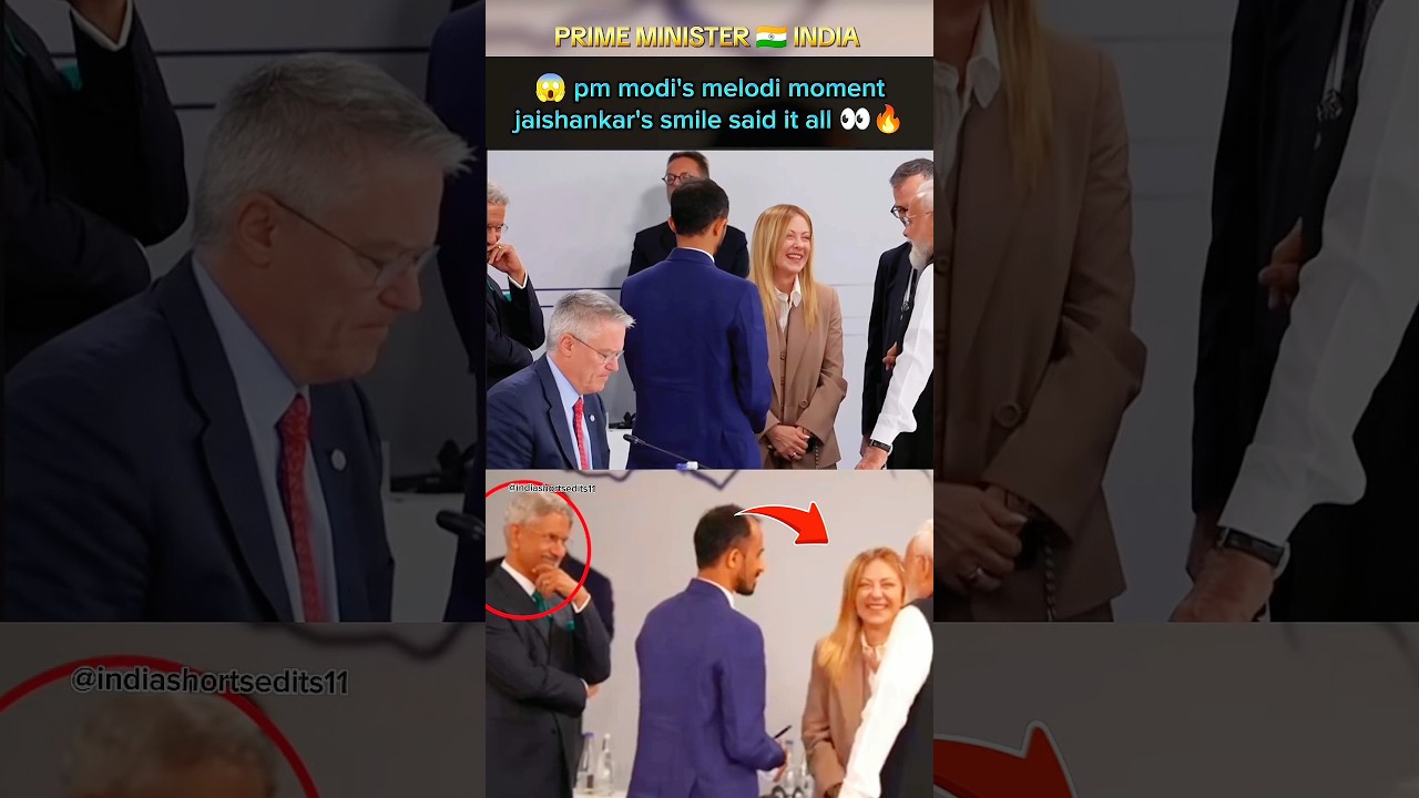 😱 pm modi's melodi moment 🇮🇳🇮🇹 | jaishankar's smile said it all 👀🔥 #shorts #viral #trending