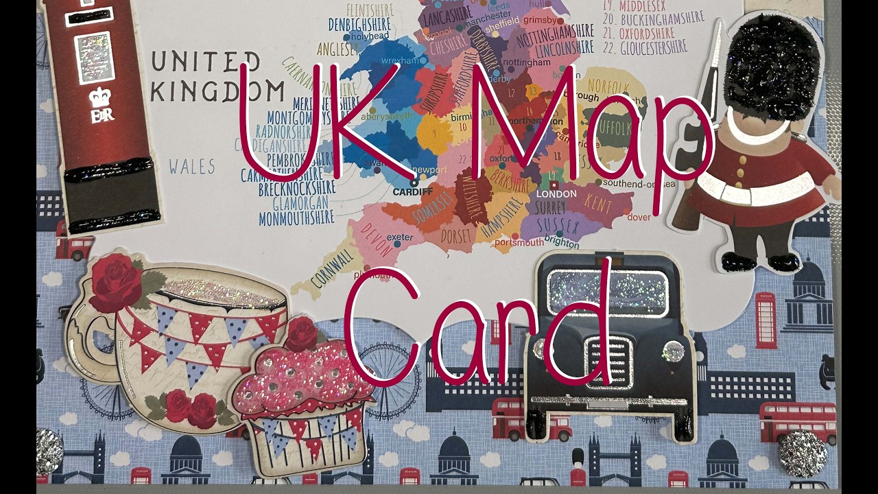 UK Themed Map Card
